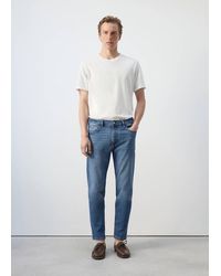 Mango - Ben Cropped Tapered-Fit Jeans - Lyst