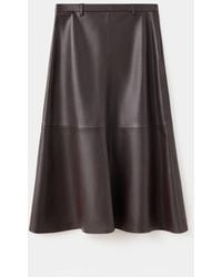 Mango - Faux-Leather A-Line Skirt - Lyst