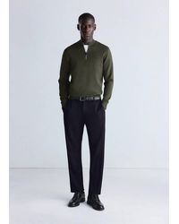 Mango - Comfort Stretch Zip Jersey - Lyst