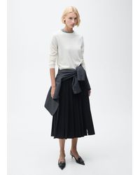 Mango - Wool-Blend Round-Neck Sweater - Lyst