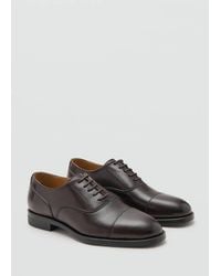 Mango - Oxford Style Leather Shoe - Lyst