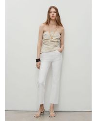 Mango - Sienna Flared Cropped Jeans - Lyst