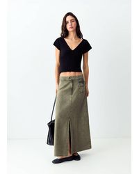 MANGO TEEN - V-Neck Knit Top - Lyst