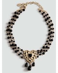 Mango - Heart Beaded Necklace - Lyst
