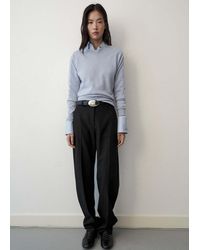 Mango - 100% Wool Round-Neck Sweater - Lyst