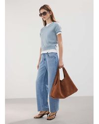 Mango - High-Waisted Barrel Jeans - Lyst