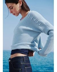 MANGO TEEN - Cotton Jersey With Eyelet Detail - Lyst