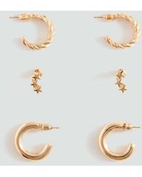MANGO TEEN - Pack Of 3 Assorted Earrings - Lyst