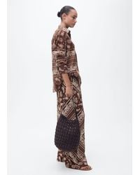 Mango - Paisley-Print Wide Leg Trousers - Lyst