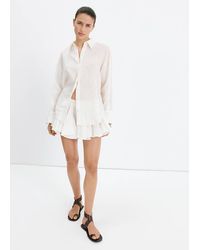 Mango - Flache Ledersandale - Lyst
