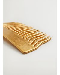 Mango Metal Hair Comb Gold - Metallic