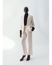 Mango - Linen Suit Jacket - Lyst