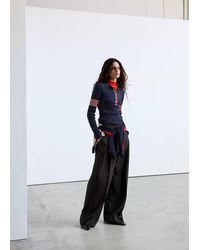 Mango - Ribbed Sweater With Contrast Stripes - Lyst
