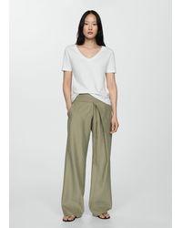 Mango - Short-sleeved Cotton T-shirt - Lyst