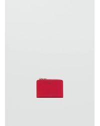 Mango - Kleine Geldbörse Mit Saffiano-Effekt - Lyst