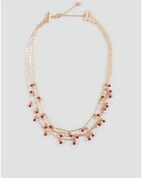 MANGO TEEN - Multi-Strand Crystal Bead Necklace - Lyst