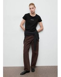 Mango - Logo Cotton T-Shirt - Lyst