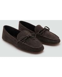 Mango - Suede Moccasin With Bow - Lyst