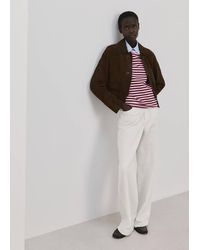 Mango - Striped Short-Sleeved T-Shirt - Lyst