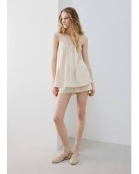 Mango - Plain Cotton Spaghetti-Strap Pyjama Top - Lyst