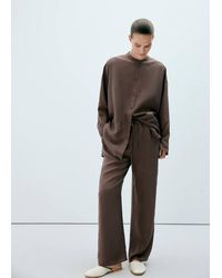 Mango - 100% Silk Pyjama Bottoms - Lyst