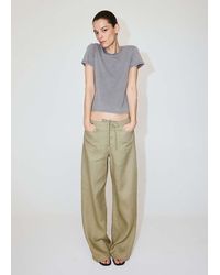 Mango - Bow Linen Trousers - Lyst