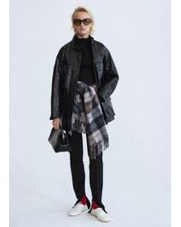 Mango - Wool Trousers With Slits - Lyst