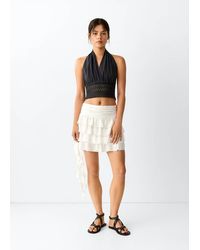 MANGO TEEN - Ruffled Short Skirt - Lyst