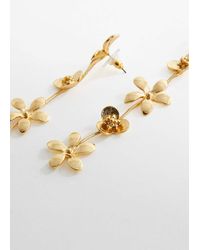 Mango - Flower Pendant Earrings - Lyst