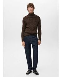 Mango - Cable-Knit Turtleneck Sweater - Lyst