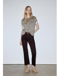 Mango - Sienna Flared Cropped Jeans - Lyst