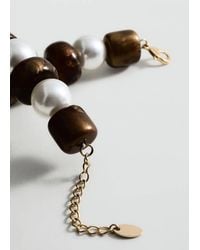 Mango - Combined Beads Necklace - Lyst