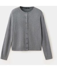 Mango - Knitted Button Cardigan - Lyst