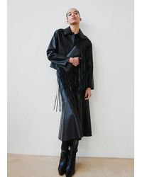 Mango - Giacca Similpelle Tasche Nero - Lyst