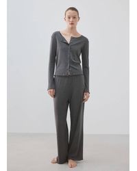 Mango - Open-Knit Cotton Pyjama Bottoms - Lyst
