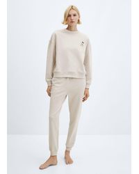 Mango - Cotton jogger-style Trousers - Lyst