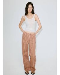 Mango - Straight Striped Jeans - Lyst