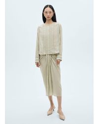Mango - Lyocell Blouse With Openwork Details - Lyst