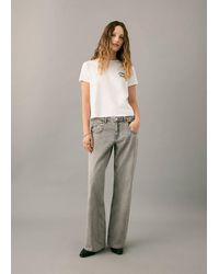 MANGO TEEN - Embroidered Short-Sleeved T-Shirt - Lyst