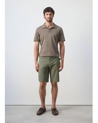 Mango - Slim-Fit Chino Cotton Bermuda Shorts - Lyst