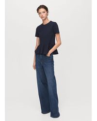 Mango - Short-Sleeved Peplum T-Shirt - Lyst