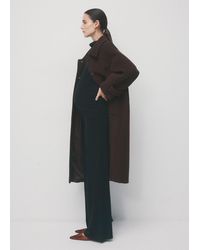 Mango - Straight-Fit Trousers With Elastic Waist - Lyst