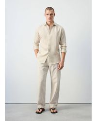 Mango - Regular Fit-Hemd Aus 100 Leinen - Lyst