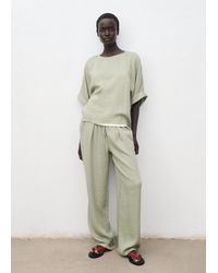 Mango - Oversized Blouse With Turn-Up Sleeves - Lyst