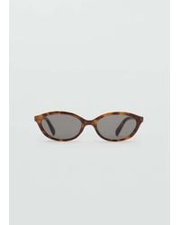 Mango - Lunettes De Soleil Monture Rectangulaire Chocolat - Lyst