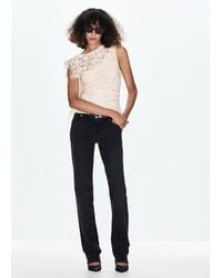 Mango - Asymmetric Lace Top - Lyst