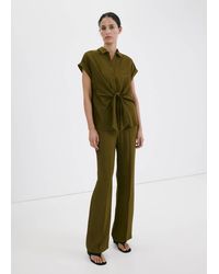 Mango - Straight Mid-Rise Trousers - Lyst