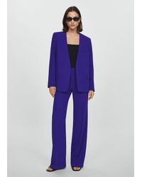 Mango - Patterned Suit Blazer - Lyst