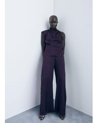 Mango - Polka Dots Flare Trousers - Lyst