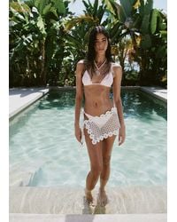 Mango - Floral Triangle Bikini Top - Lyst